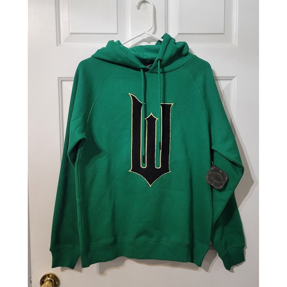 Universal Studios Wicked‎ Gold W Logo Green Pullover Hoodie Sweatshirt Small NWT